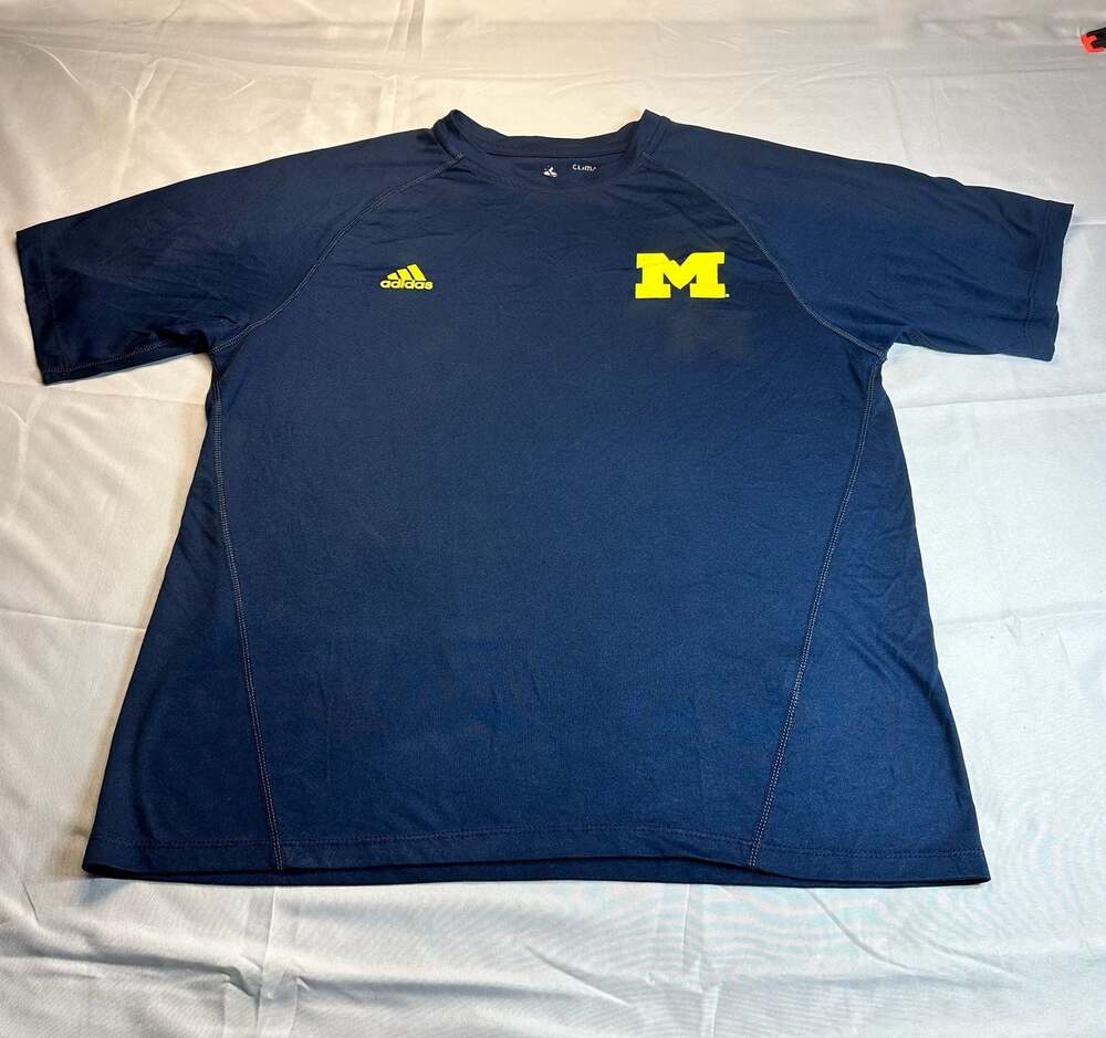 Adidas University Of Michigan Wolverines Climalite Training T-Shirt Small
